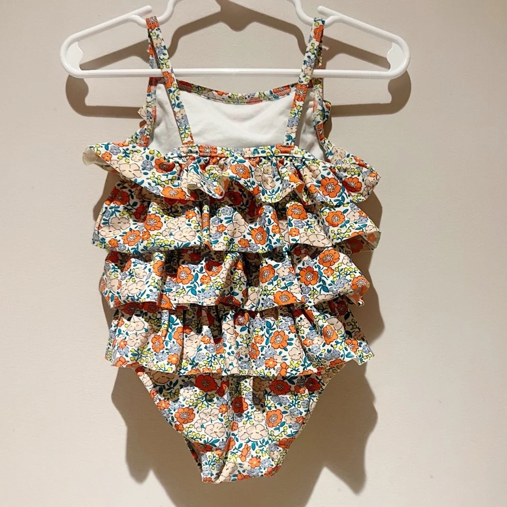 Baby Boden floral ruffle swimsuit - Picture 3 of 5
